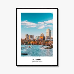 Boston Print No 3, Boston Photo Poster, Boston Travel Wall Art, Boston Map Print, Boston Photography, Boston Wall Décor, Massachusetts, USA