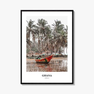 Ghana Print No 1, Ghana Photo Poster, Ghana Travel Wall Art, Ghana Map Print, Ghana Photography Print, Ghana Wall Décor, Africa