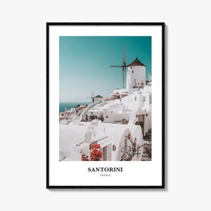Santorini-fotografieafdruk: Griekse reiskunst aan de muur