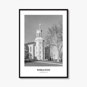 Stampa Wheaton, poster fotografico in bianco e nero, arte da parete a tema viaggi, decorazione per la casa