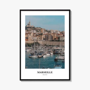 Marseille Print, Marseille Photo Poster, Marseille Travel Wall Art, Marseille Map Print, Marseille Photography, Marseille Wall Décor, France