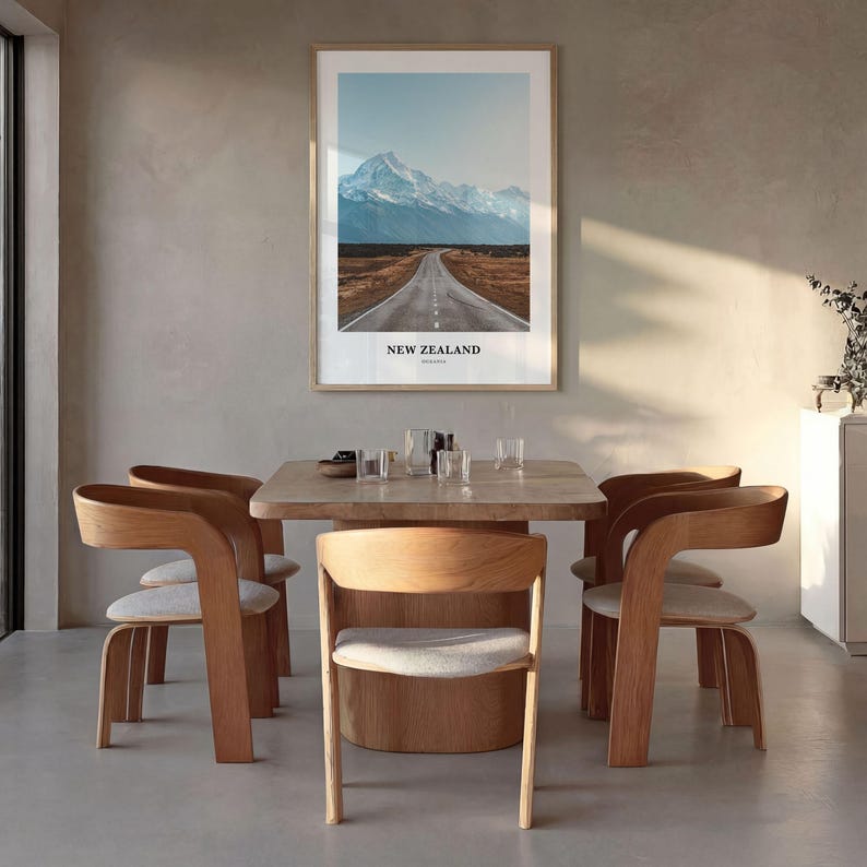 Fotoprint Nieuw-Zeeland, reisposter Zuidereiland, muurkunst Aoraki Mount Cook afbeelding 3