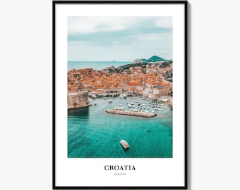 Croatia Print, Colorful Photo Poster, Travel Wall Art, Home Decor