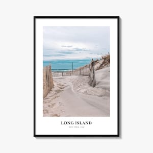 Impresión n.° 2 de Long Island, póster fotográfico de Long Island, arte mural turístico de Long Island, impresión de mapa de Long Island, fotografía de Long Island, Nueva York, EE. UU.