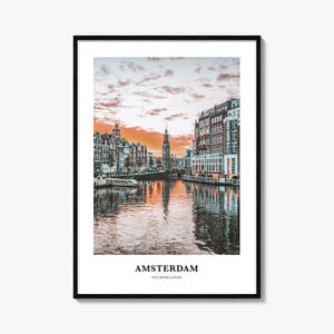 Amsterdam Druck, Amsterdam Foto Poster, Amsterdam Reise Wandkunst, Amsterdam Karte Druck, Amsterdam Fotografie Druck, Amsterdam, Niederlande