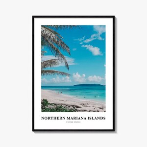 Nördliche Marianen Inseln Druck, Nördliche Marianen Inseln Foto Poster, Nordische Marianen Reisewandkunst, Nordische Marianen Karte, USA