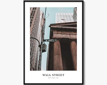 Wall Street-fotografitryck: Väggkonst för resor i New York