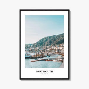 Dartmouth Print England, Dartmouth Photo Poster, Dartmouth Travel Wall Art, Dartmouth Map Print, Dartmouth Photography Print, Dartmouth, UK