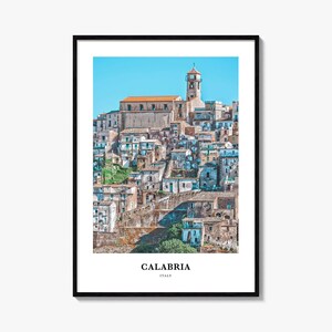Impressão da Calábria nº 2, pôster fotográfico da Calábria, arte de parede de viagem da Calábria, impressão de mapa da Calábria, fotografia da Calábria, decoração de parede da Calábria, Itália