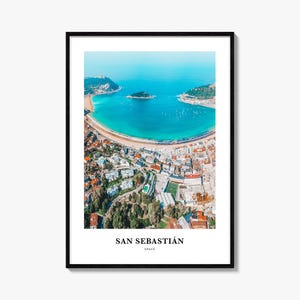 San Sebastian Druck, San Sebastian Foto Poster, San Sebastian Reise Wandkunst, San Sebastian Karte Druck, San Sebastian Fotografie, Spanien