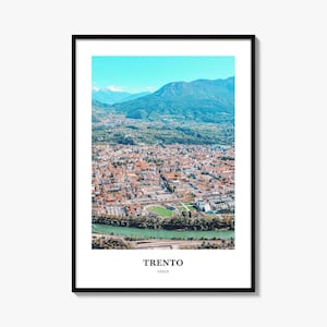 Trento Print, Trento Photo Poster, Trento Travel Wall Art, Trento Map Print, Trento Photography Print, Trento Wall Décor, Italy