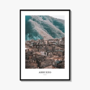 Impressão de Abruzzo nº 3, pôster fotográfico de Abruzzo, arte de parede de viagem de Abruzzo, impressão de mapa de Abruzzo, impressão fotográfica de Abruzzo, decoração de parede de Abruzzo