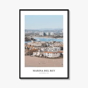 Marina Del Rey Print, Marina Del Rey Photo Poster, Marina Del Rey Travel Wall Art, Marina Del Rey Map Print, Marina Del Rey, California, USA