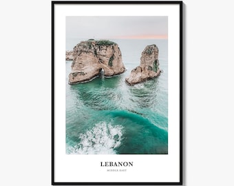Lebanon Print, Lebanon Photo Poster, Lebanon Travel Wall Art, Lebanon Map Print, Lebanon Photography Print, Lebanon Wall Décor, Middle East