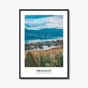 Okanagan Print, Okanagan Foto Poster, Okanagan Reise Wandkunst, Okanagan Karte Print, Okanagan Fotografie Druck, British Columbia, Kanada