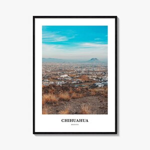 Impresión de Chihuahua, Póster fotográfico de Chihuahua, Arte mural de viaje de Chihuahua, Impresión de mapa de Chihuahua, Impresión fotográfica de Chihuahua, Chihuahua, México