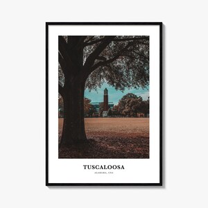 Tuscaloosa Druck, Tuscaloosa Fotoposter, Tuscaloosa Reise, Wandkunst, Tuscaloosa Karte Druck, Tuscaloosa Fotografie Druck, Alabama, USA