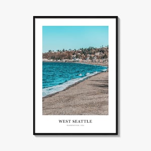 West Setattle Druck, West Setattle Foto Poster, West Los Angeles Reise Wandkunst, West Los Angeles Karte, West Los Angeles, Washington, USA