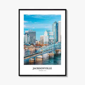 Jacksonville Print, Jacksonville Photo Poster, Jacksonville Travel Wall Art, Jacksonville Map Print, Jacksonville Photography, Florida, USA