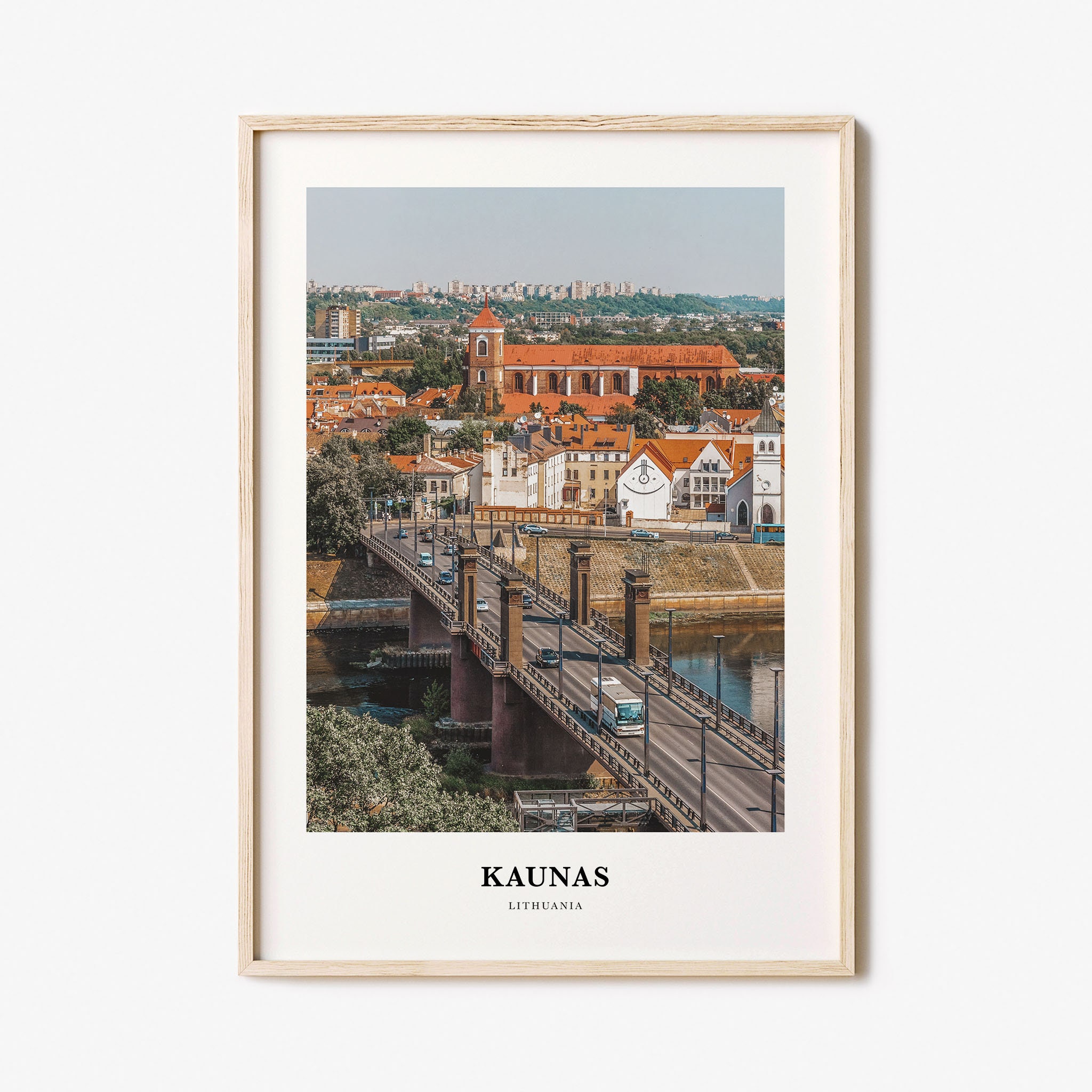 Kaunas Print, Kaunas Photo Poster, Kaunas Travel Wall Art, Kaunas Map