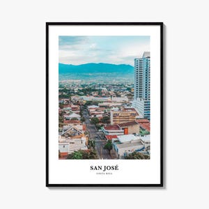 San Jose Print Costa Rica, San Jose Photo Poster, San Jose Travel Wall Art, San Jose Map Print, San Jose Photography, San Jose Wall Décor