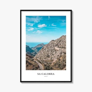 Sa Calobraの写真プリント、マヨルカ島の旅行ポスター、バレアレス諸島のウォールアート、スペインの装飾