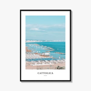 Cattolica-fotoafdruk, reisposter Emilia-Romagna, kunst aan de muur Italië, decor Adriatische Zee