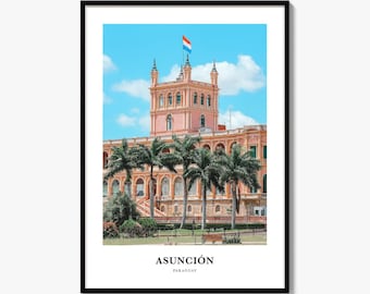 Asuncion Print, Colorful Photo Poster, Travel Wall Art, Home Decor