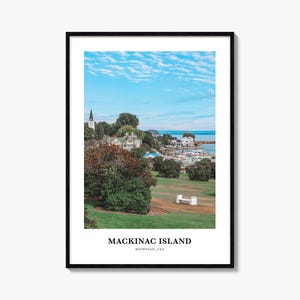Mackinac Island Druck, Mackinac Island Fotoposter, Mackinac Island Reisewandkunst, Mackinac Island Karte, Mackinac Island, garmi, USA