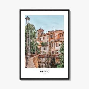 Impressão de Pádua, pôster fotográfico de Pádua, arte de parede de viagem de Pádua, impressão de mapa de Pádua, impressão fotográfica de Pádua, decoração de parede de Pádua, Itália