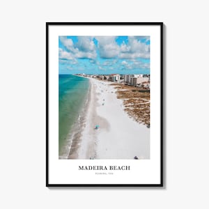 Madeira Beach-afdruk, Madeira Beach-fotoposter, Madeira Beach Travel Wall Art, Madeira Beach-kaartafdruk, Madeira Beach-afdruk, Florida, VS