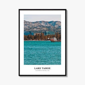 Lake Tahoe Druck Nr. 2, Lake Tahoe Foto Poster, Lake Tahoe Reise, Wandkunst, Lake Tahoe Karte, Lake Tahoe Photography, Kalifornien/Nevada, USA