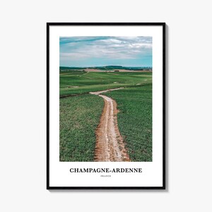 Champagne Ardenne Druck, Champagne-Ardenne Foto Poster, Champagne-Ardenne Reise Wandkunst, Champagne-Ardenne Karte Druck, Frankreich