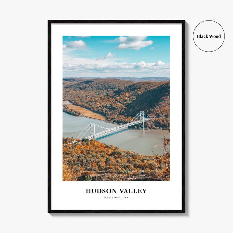 Hudson Valley Photo Print, United States Travel Poster, New York Wall Art, Bear Mountain Decor image 6