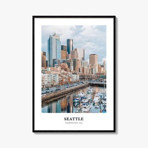 Seattle Print No 1, Seattle Photo Poster, Seattle Travel Wall Art, Seattle Map, Seattle Photography, Seattle Wall Décor, Washington, USA