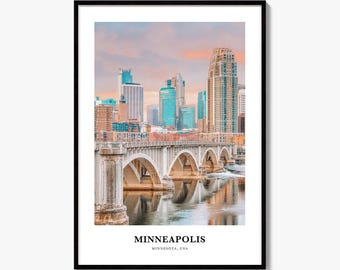 Minneapolis Print, Colorful Photo Poster, Travel Wall Art, Home Decor