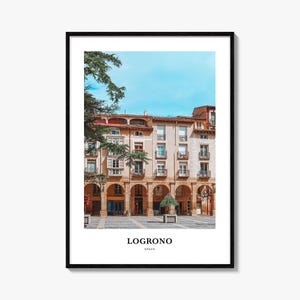 Logrono Print, Logrono Foto Poster, Logrono Reise Wandkunst, Logrono Karte Druck, Logrono Fotografie Druck, Logrono Wanddekor, Spanien