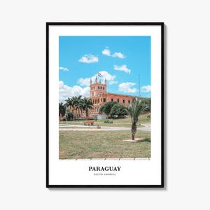 Paraguay Print, Paraguay Photo Poster, Paraguay Travel Wall Art, Paraguay Map Print, Paraguay Print, Paraguay Wall Décor, South America