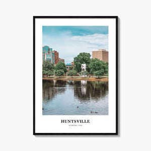Huntsville-print, Huntsville-fotoposter, Huntsville Travel Wall Art, Huntsville-kaartafdruk, Huntsville, Huntsville-wanddecoratie, Alabama, VS