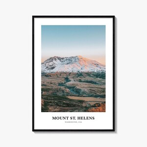 Mount St. Helens Druck, Mount St. Helens Fotoposter, Mount St. Helens Reisewandkunst, Mount St. Helens Kartendruck, Washington, USA