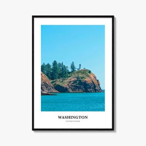 Washington staat print, Washington fotoposter, Washington reizen kunst aan de muur, Washington kaart print, Washington fotografie print