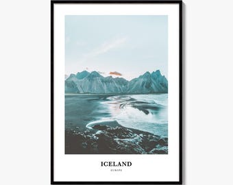 Iceland Print, Colorful Photo Poster, Travel Wall Art, Home Decor