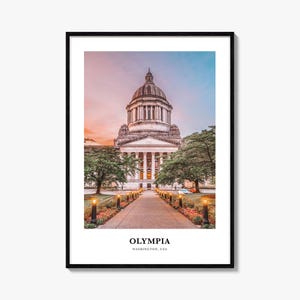 Olympia Print, Olympia Fotoposter, Olympia Travel Wandkunst, Olympia Karte Druck, Olympia Fotografie, Olympia Wanddekor, Washington, USA