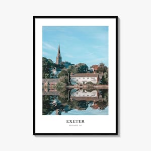 Exeter Print, Exeter Photo Poster, Exeter Travel Wall Art, Exeter Map Print, Exeter Photography Print, Exeter Wall Décor, England, UK