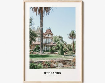 Redlands Print, Redlands Photo Poster, Redlands Travel Wall Art, Redlands Map Print, Redlands Photography Print, California, USA