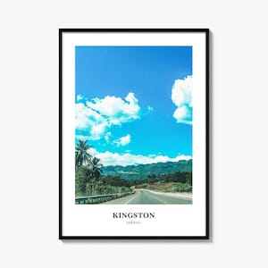 Kingston Print Jamaica, Kingston Photo Poster, Kingston Travel Wall Art, Kingston Map Print, Kingston Photography, Kingston Wall Décor