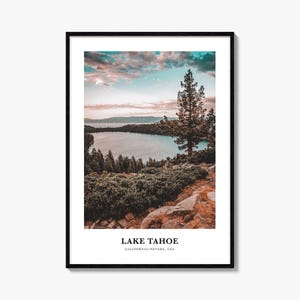 Lake Tahoe Druck Nr. 1, Lake Tahoe Foto Poster, Lake Tahoe Reise, Wandkunst, Lake Tahoe Karte, Lake Tahoe Photography, Kalifornien/Nevada, USA