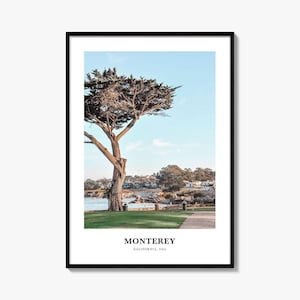 Monterey Print, Monterey Photo Poster, Monterey Travel Wall Art, Monterey Map Print, Monterey Print, Monterey Wall Décor, California, USA