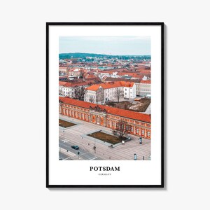 Potsdam print, Potsdam fotoposter, Potsdam reizen kunst aan de muur, Potsdam kaart print, Potsdam fotografie print, Potsdam wanddecoratie, Duitsland