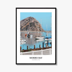 Morro Bay Druck, Morro Bay Fotoposter, Morro Bay Reise Wandkunst, Morro Bay Kartendruck, Morro Bay Fotografie Druck, Kalifornien, USA